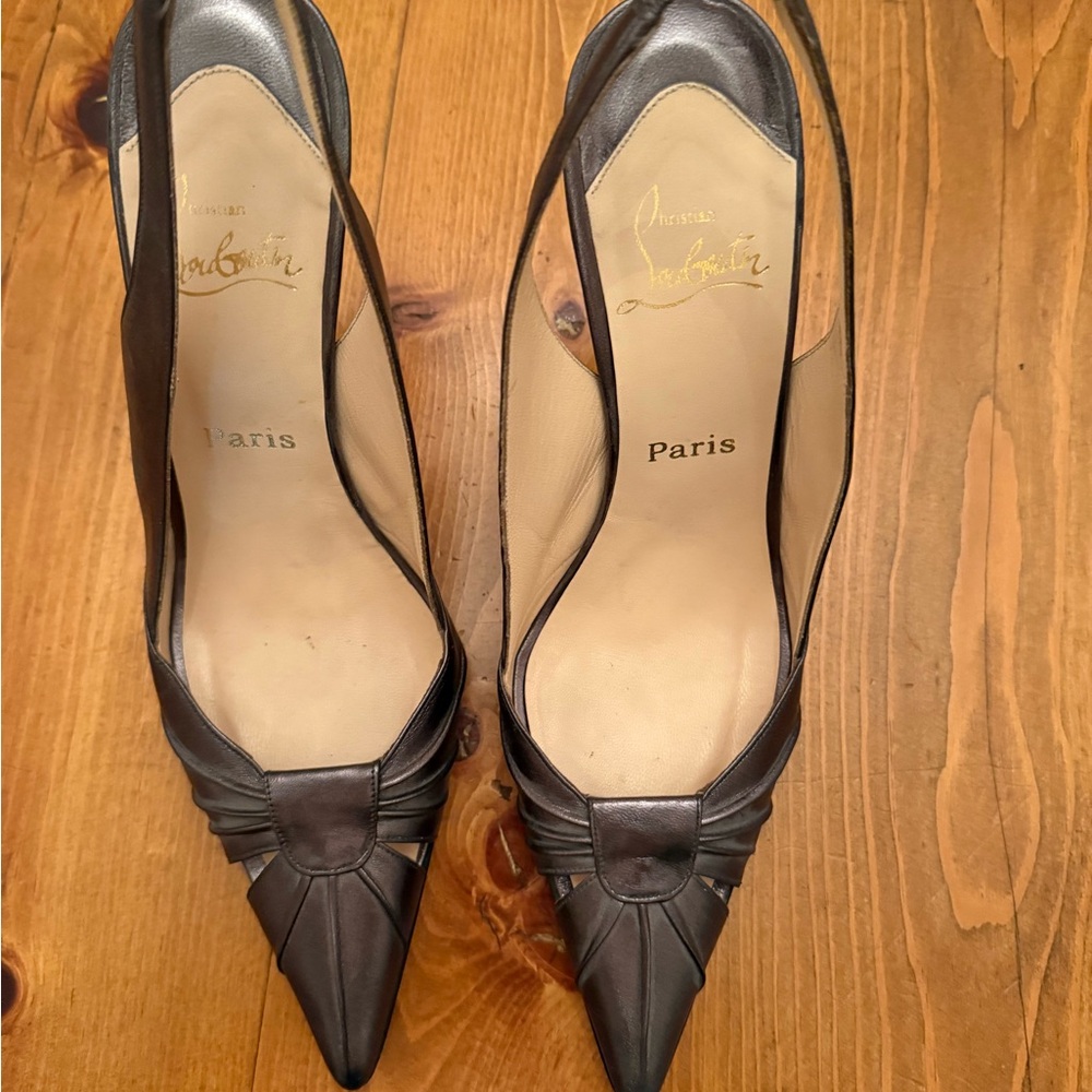 Christian Louboutin Black Leather Heels